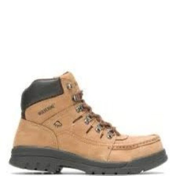 Wolverine Men's Size 9.5 Steel Toe 6" Work Boot Brown Leather Oil Slip Resistant - Picture 1 of 16